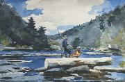 Winslow Homer Hudson River - Logging (mk44) Spain oil painting artist
